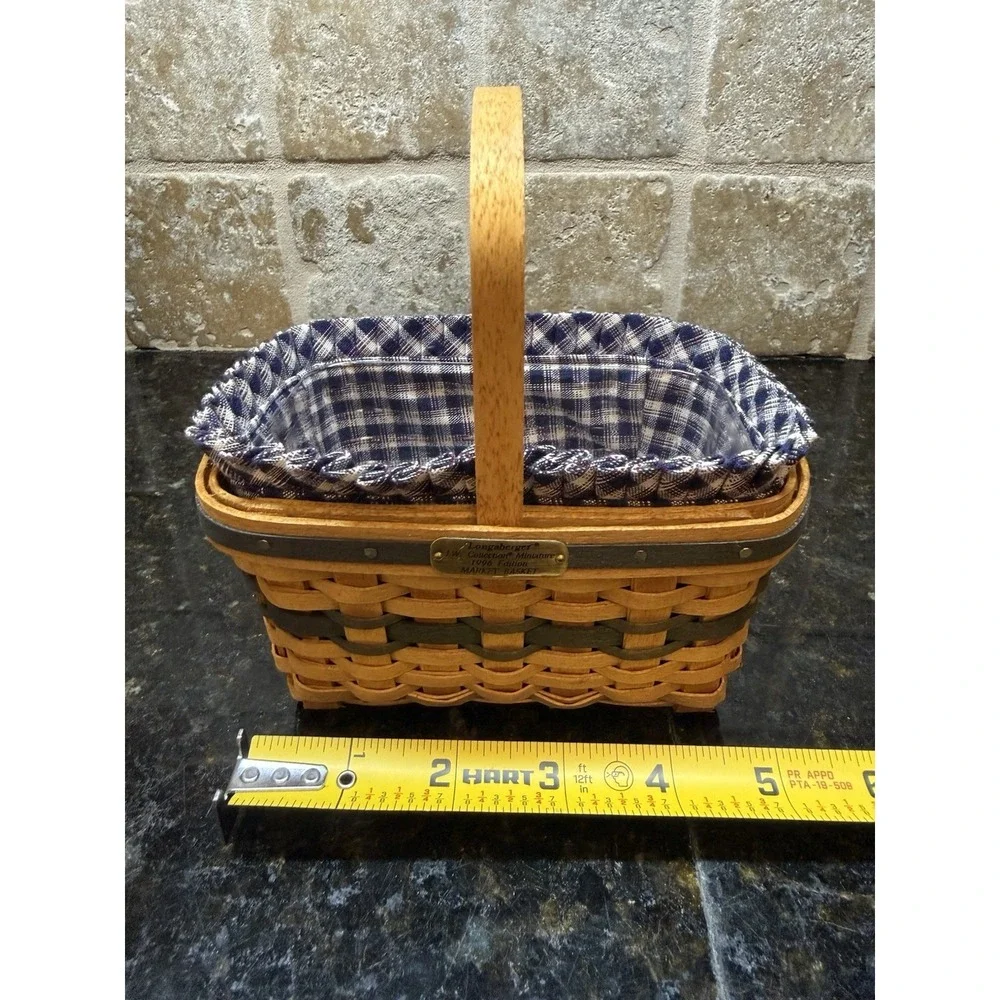 NEW 1996 Longaberger Market Basket J.W.‎ Collection Miniature Collectors Club